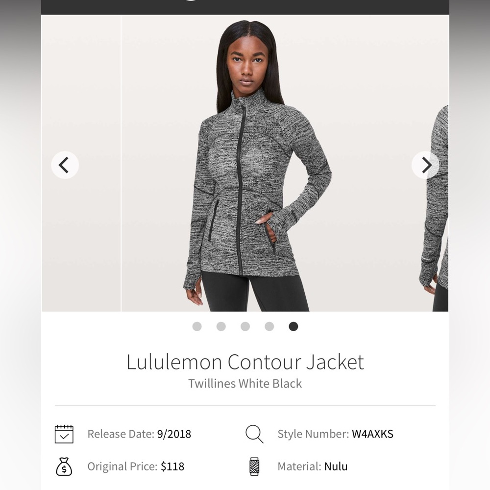 Lululemon Twillines White Black Full‑Zip Jacket and Tank Top.